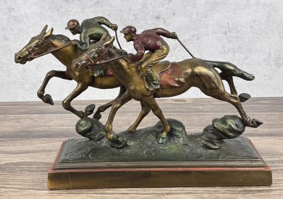 Paul Herzel Cold Painted Spelter Sculpture