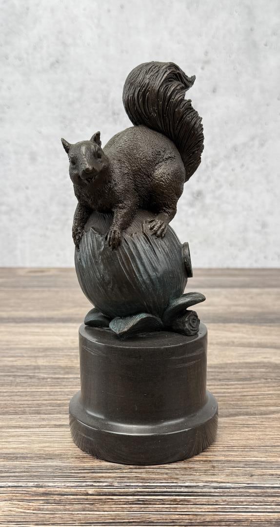 Bronze Squirrel on Flower (1 of 8)