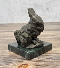 Joe Halko Montana Cottontail Rabbit Bronze