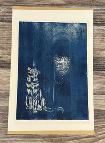 E. Childs Woodblock Print