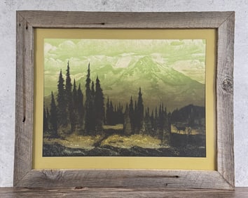 Elton Bennett The Mountain Serigraph Print