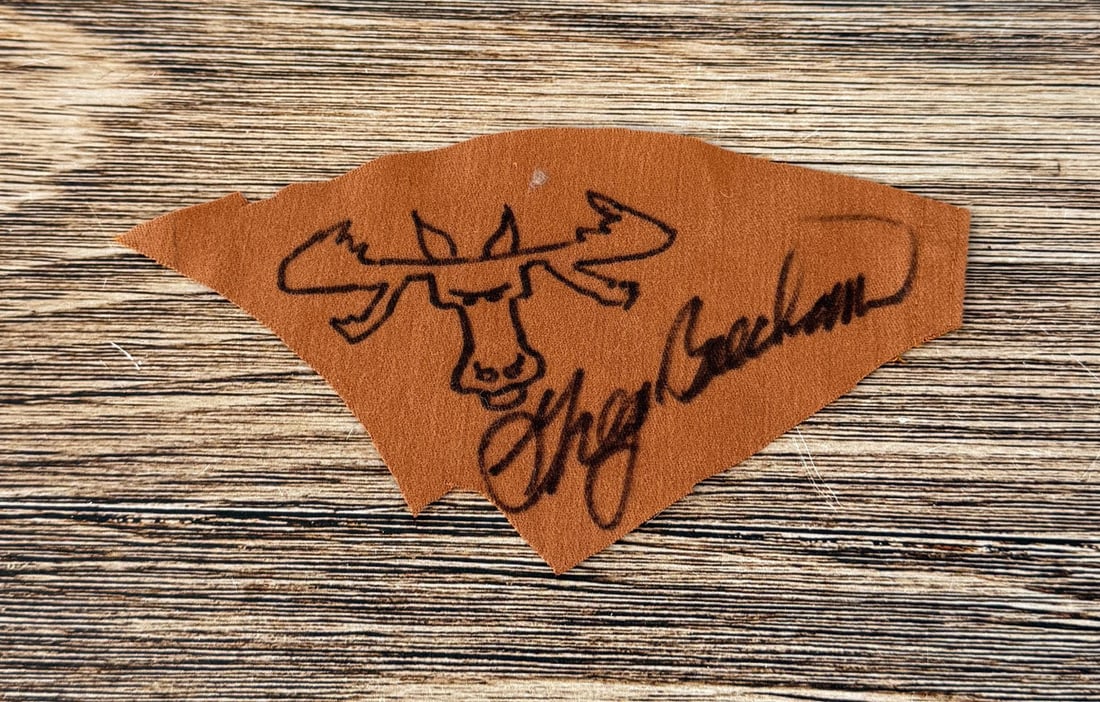 Greg Beecham Pen and Ink Moose Drawing: Title is Moose. Pen and Ink on Velvet. 7 1/4" by 4". Greg A. Beecham (Born 1954) is active/lives in Wyoming, Washington. Greg Beecham is known for Wildlife painting, illustration. Born to a wildlife a