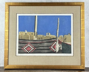Wolfgang Pogzeba Pueblo Lithograph Print