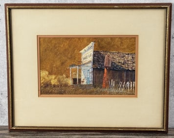David Halbach Assay Office Watercolor Painting