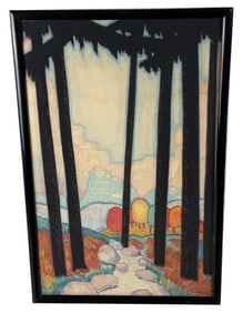 Winold Reiss Glacier National Park Painting