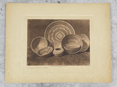 Edward Curtis Photogravure Rattlesnake Design