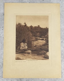 Edward Curtis Photogravure Among the Tules