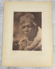 Edward Curtis Photogravure A Wailaki Man