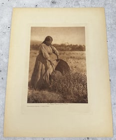 Edward Curtis Photogravure Gathering Seeds