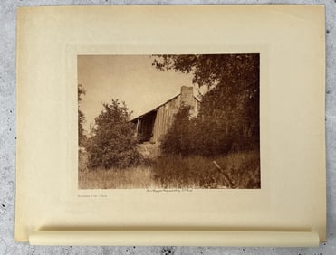 Edward Curtis Photogravure Modern Yuki Cabin