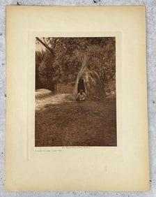 Edward Curtis Photogravure Cooking Acorns