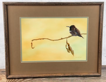 Ron Ukrainetz Hummingbird Acrylic Painting