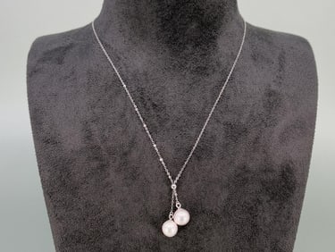 18K White Gold Akoya Pearl Necklace