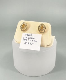 18K Gold Diamond Earrings