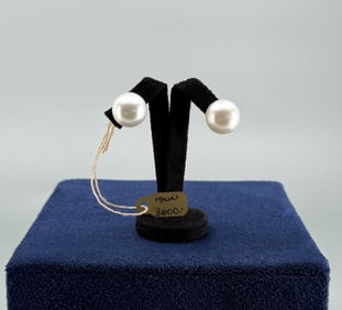 14K Gold 13mm South Sea Pearl Earrings