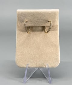 18K Gold Diamond Earrings