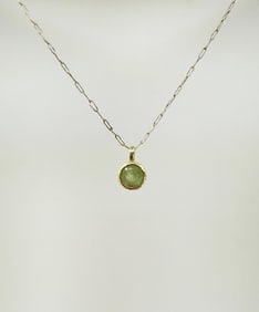 14K Gold Montana Sapphire Necklace