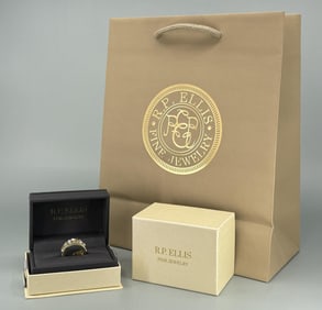 18k Gold .78ct Yogo Sapphire Diamond Ring