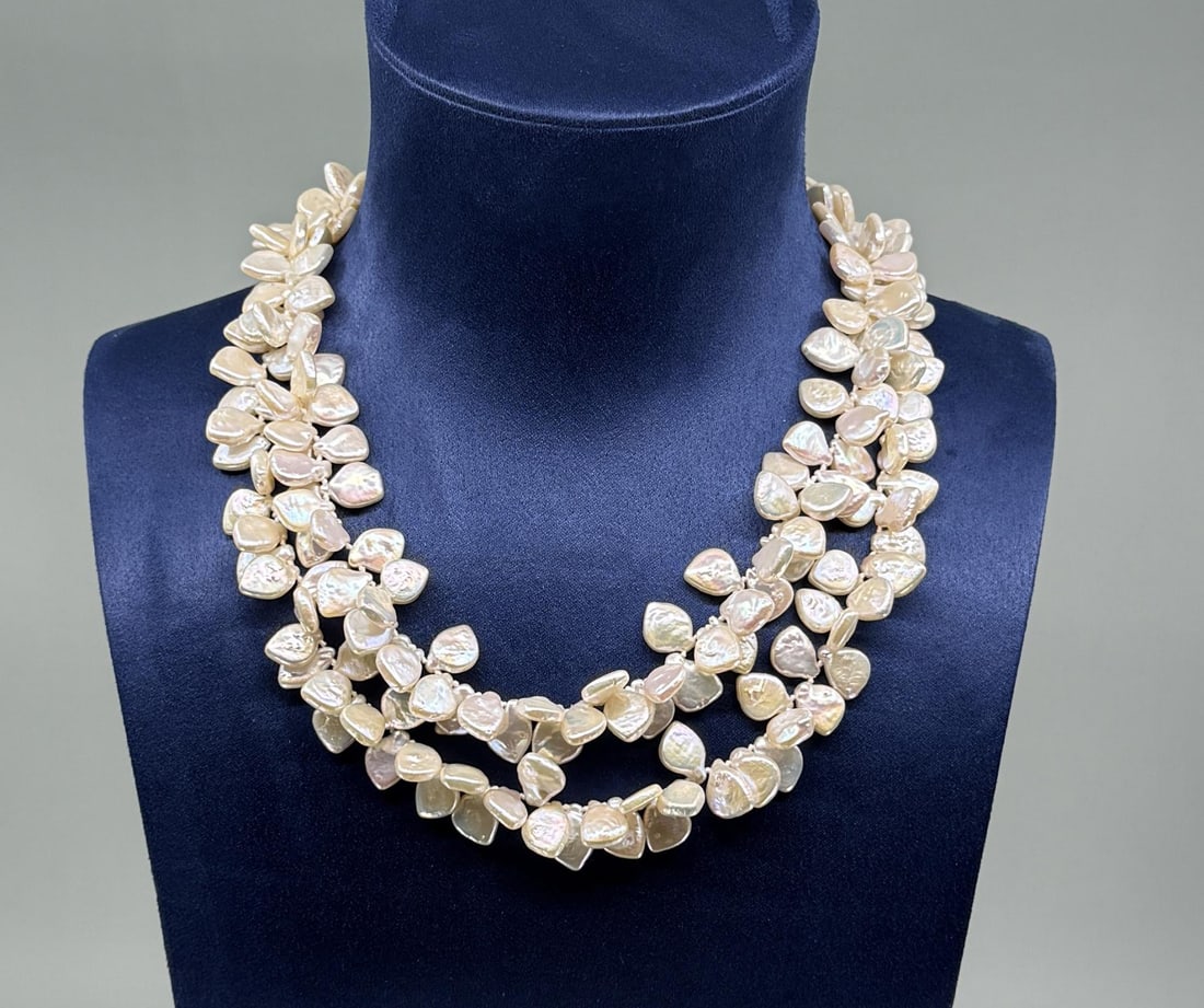 Two Strand Keshi Pearl Necklace (1 of 3)