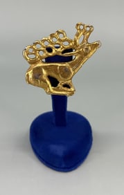 Alva Museum Gold Tone Scythian Stag Brooch