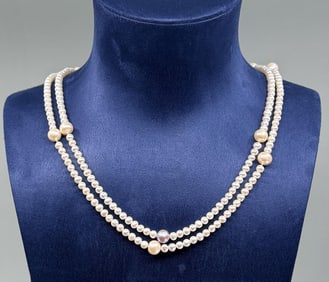 Beautiful 14k Gold Pearl Necklace