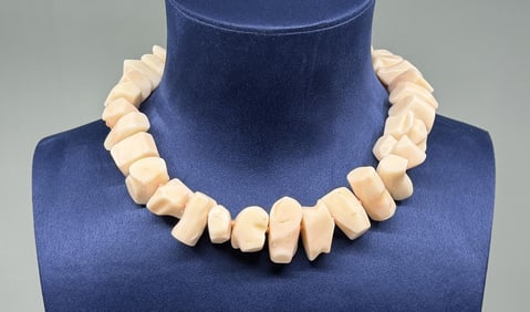 Joni Kennedy Chunky White Coral Necklace