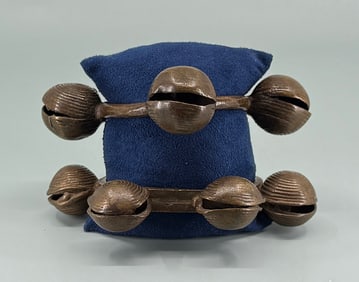Dan African Slave Currency Bell Cuff Bracelets