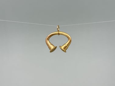 Pre Columbian Tairona Tumbaga Labret Nose Ornament