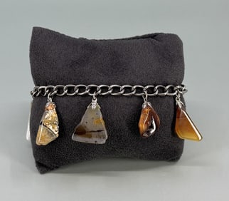 Montana Agate Charm Bracelet