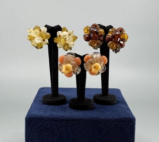 Costume Jewelry Rhinestone Earrings