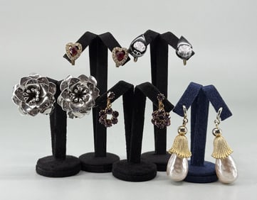 Group Of Costume Jewelry Earrings