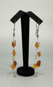 Amber Nugget Earrings