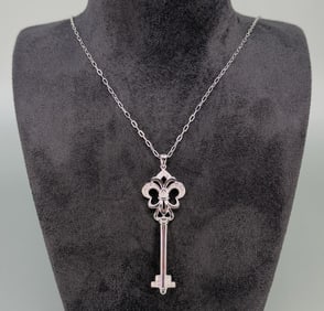 Sterling Silver Key Necklace