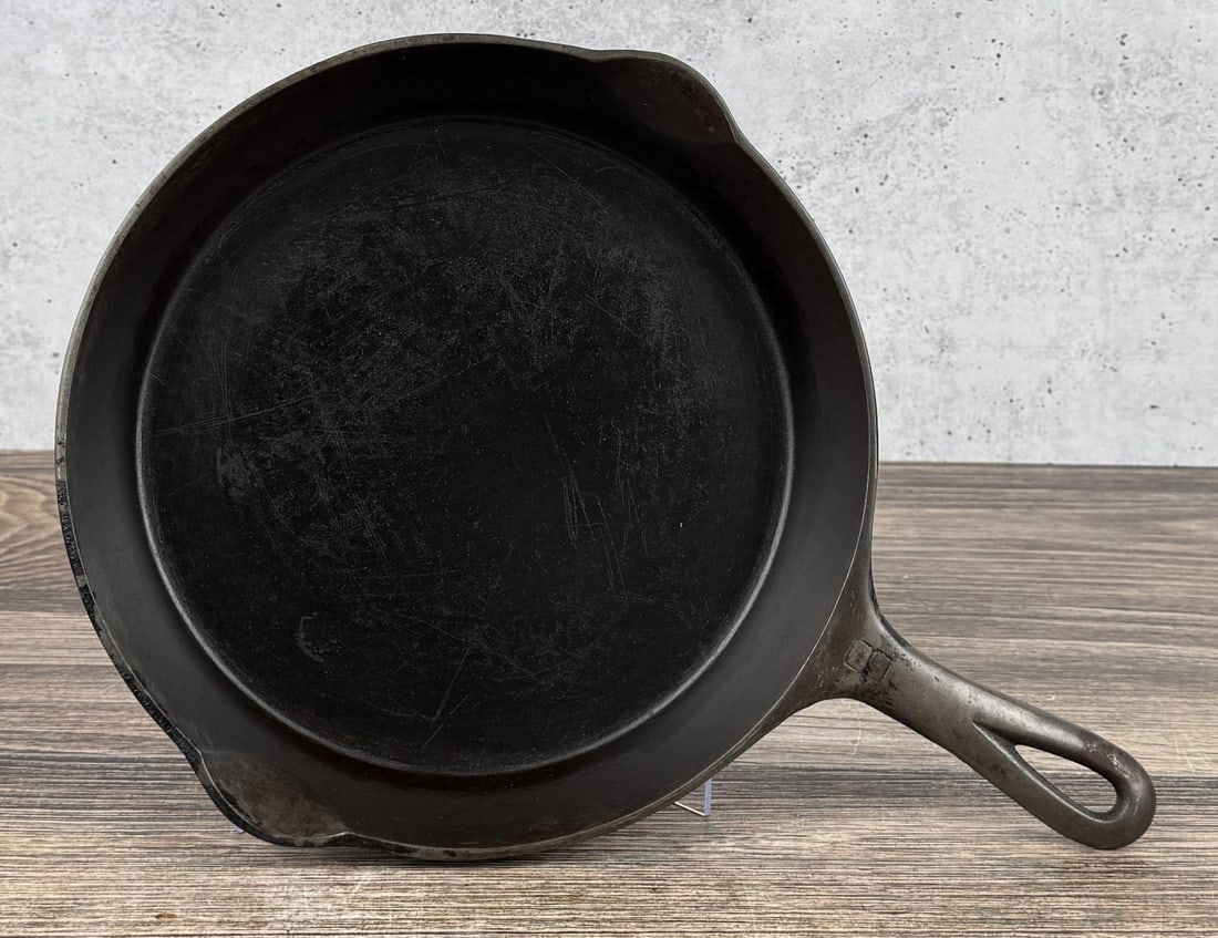 Griswold No 8 704T Cast Iron Skillet SBL: Small block logo. Cleaned, seasoned and ready to use.