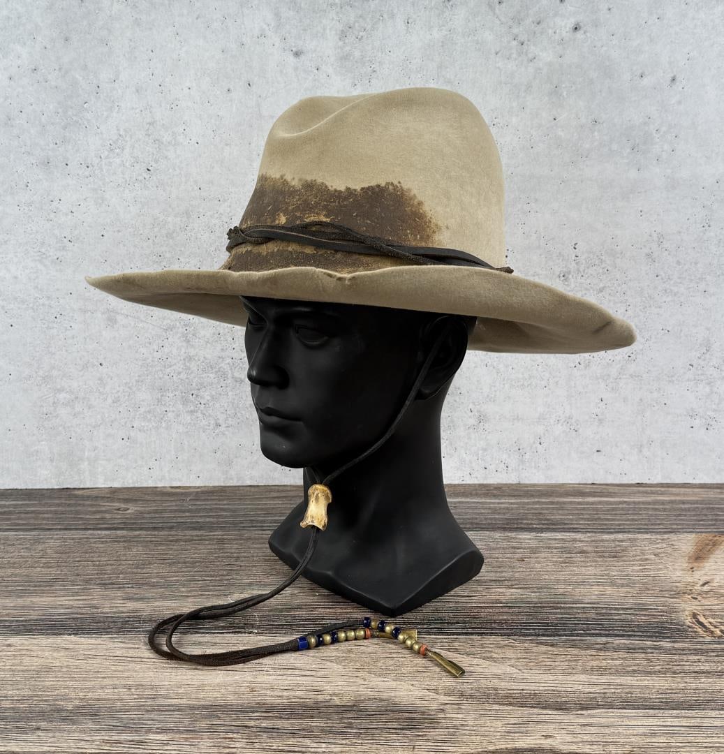 Antique Montana Cowboy Hat: Ranch Wear. Size 7 1/2
