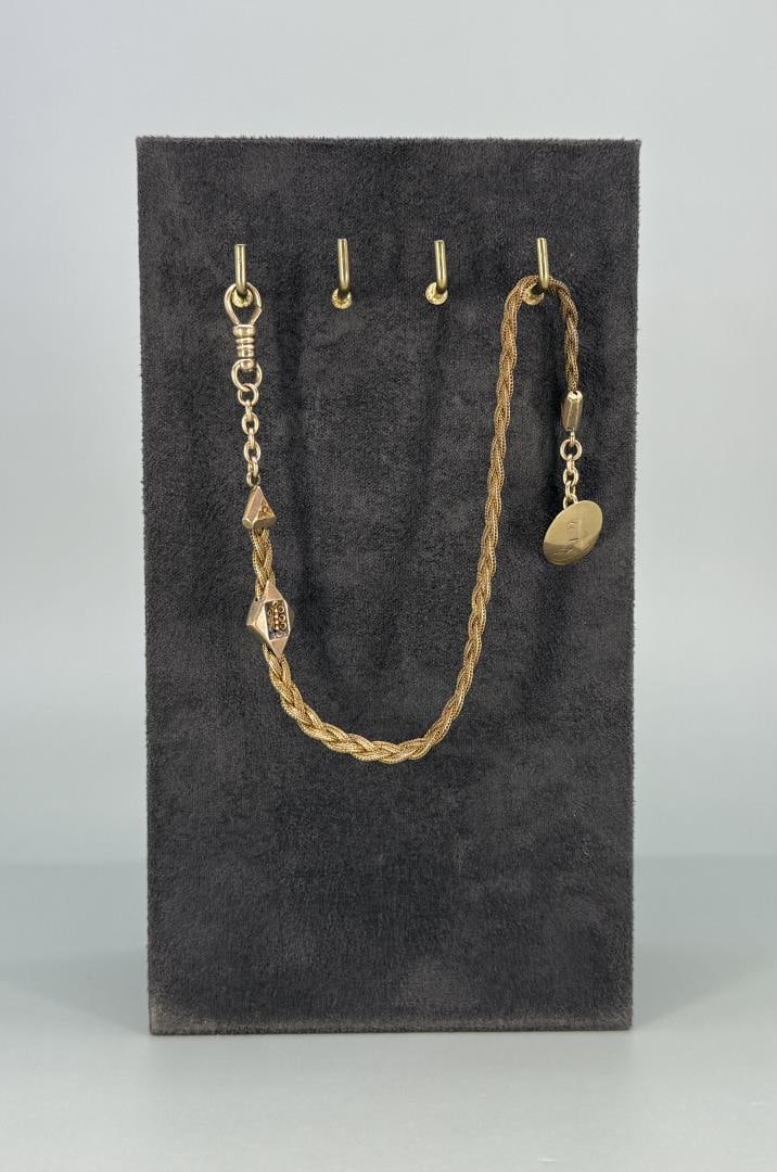 14k Gold Victorian Watch Fob: 10 3/4" long. 10.5 grams. Lot requires Non Credit Card Payment only.