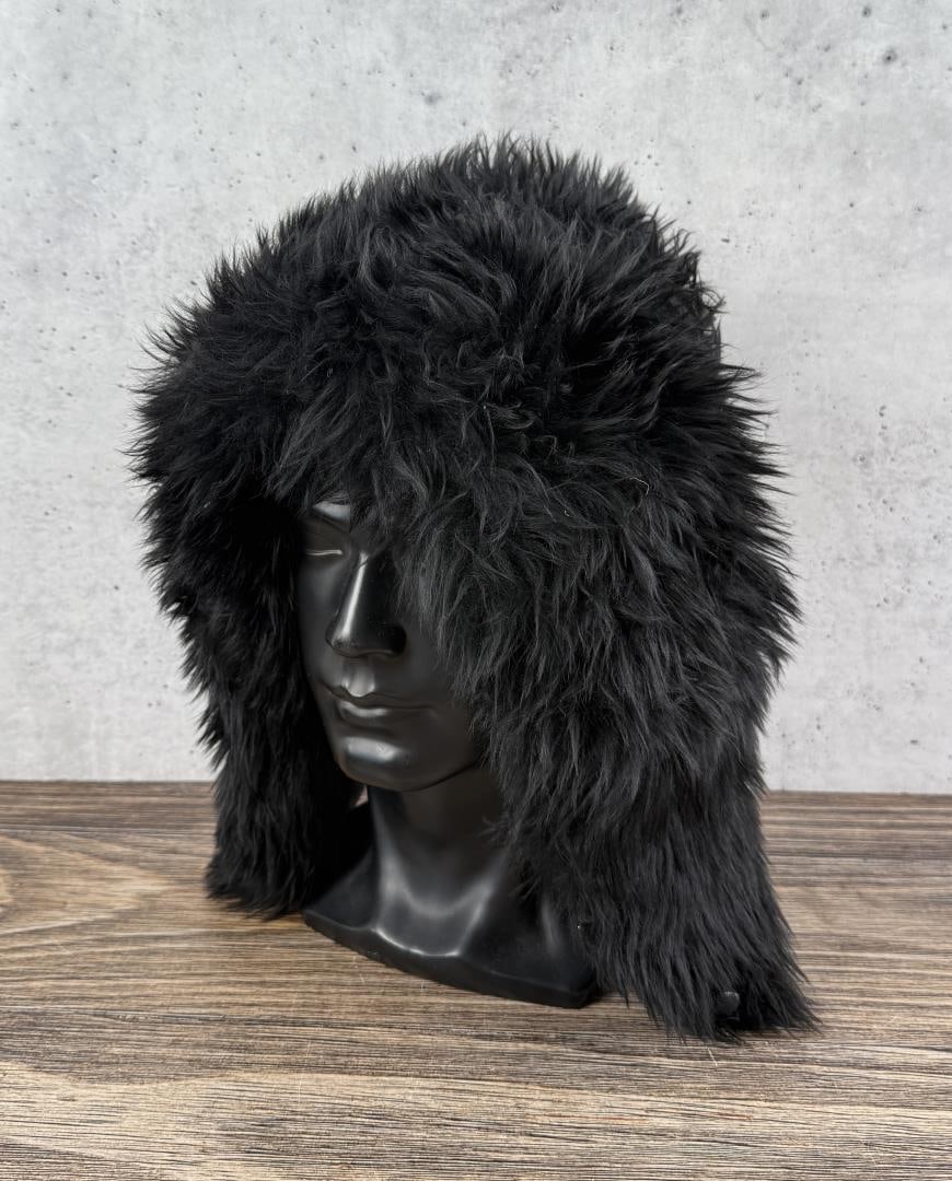 Fur Bomber Trapper Hat: Made in Italy. Size 7 3/8
