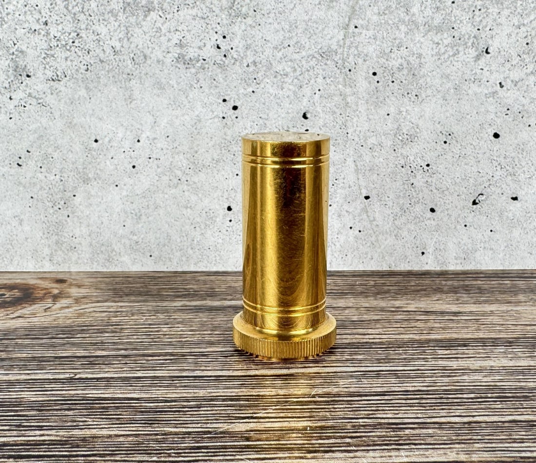 Asprey Shotgun Oil Bottle Container: Made from brass.