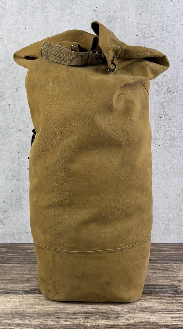 Canvas Duffle Bag: 19 1/2" by 38 1/2".