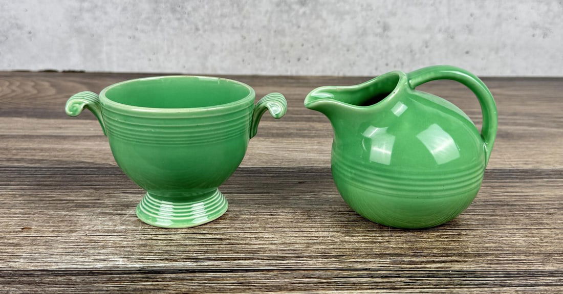 Fiesta Fiestaware Sugar Bowl Harlequin Creamer: Mismatched.