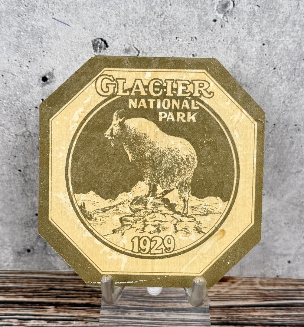 1929 Glacier National Park Montana Window Decal: Nice example.