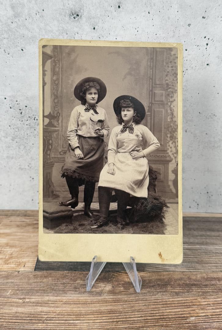 Cowgirls Smoking Cigars Cabinet Photo (1 of 3)