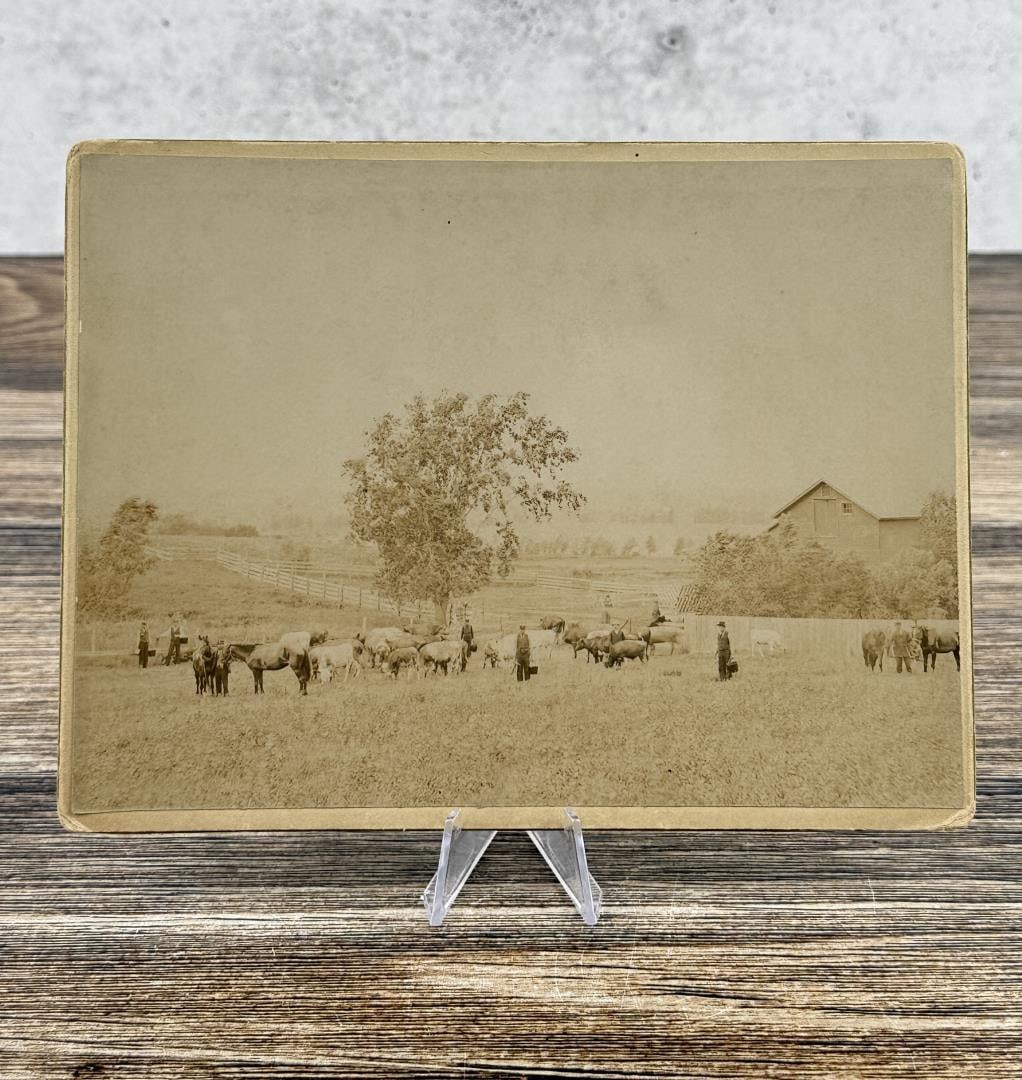 Santee Sioux Indian Stockyards Cabinet Photo (1 of 4)