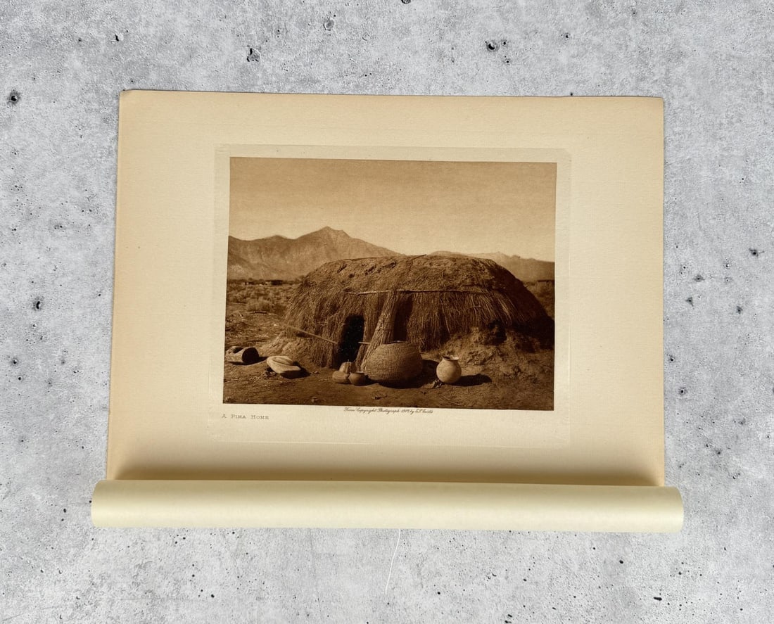 Edward Curtis Photogravure A Pima Home (1 of 3)