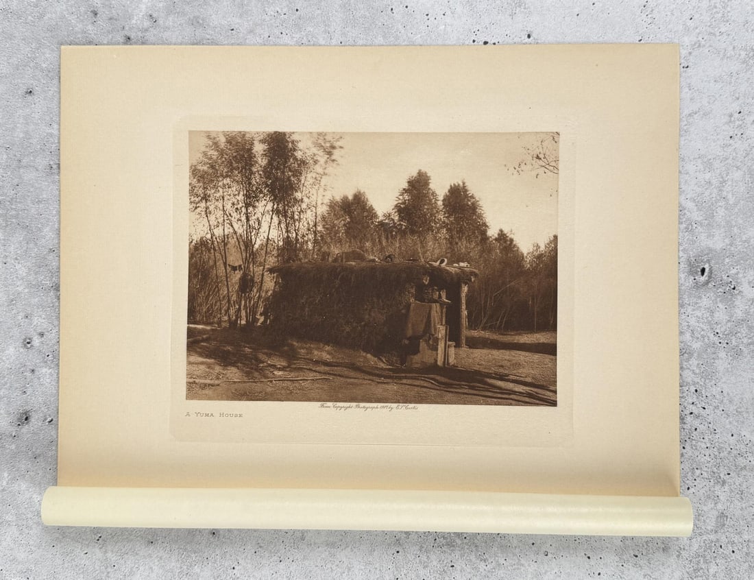 Edward Curtis Photogravure A Yuma House (1 of 3)