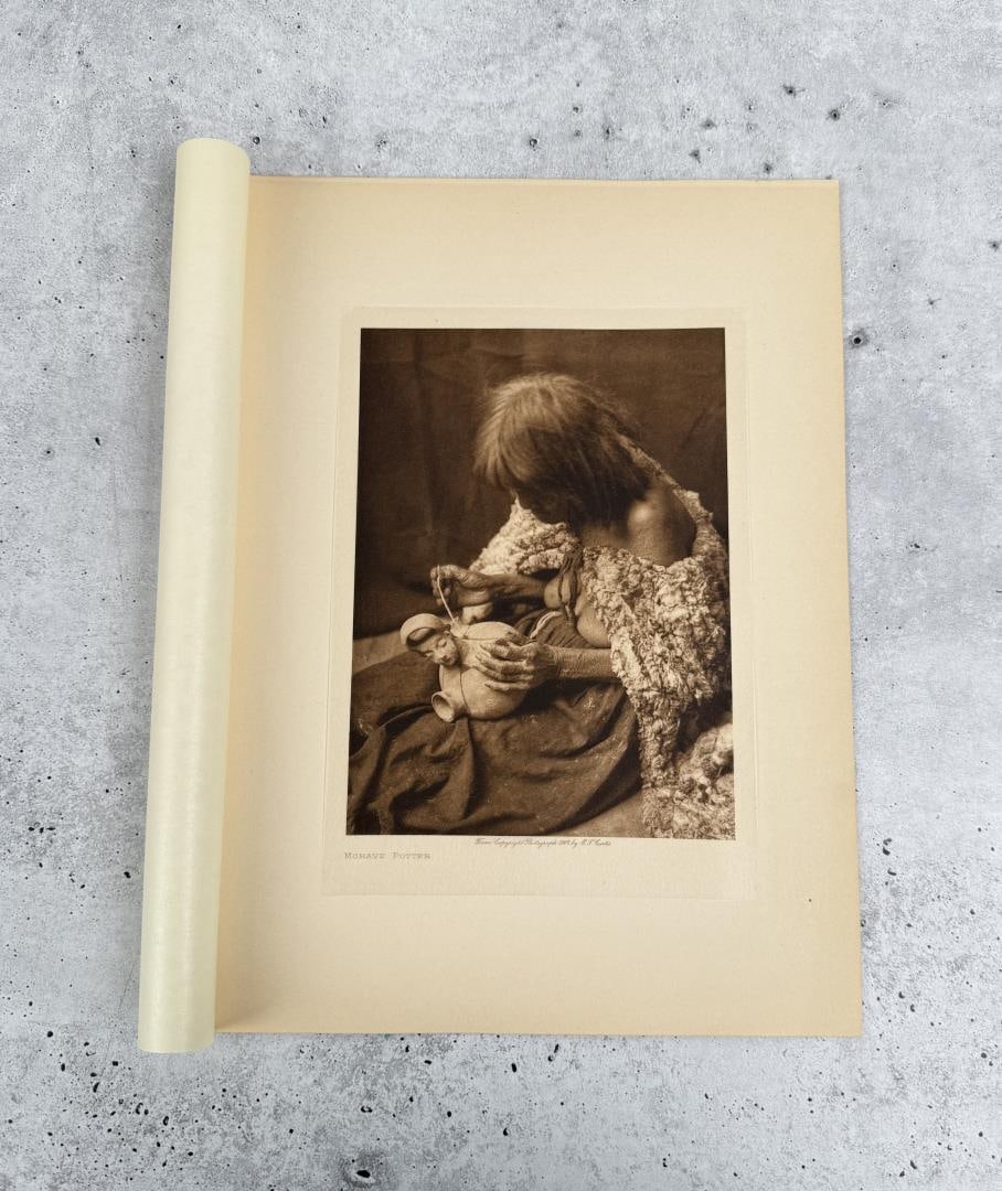 Edward Curtis Photogravure Mohave Potter (1 of 3)