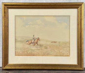 Edward Borein Remuda Watercolor Painting
