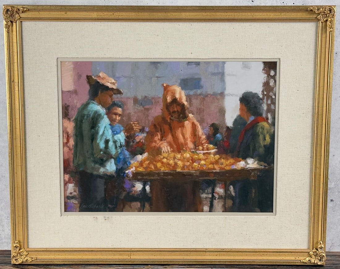 Eric Michaels Fez Morocco Orange Market Pastel (1 of 5)