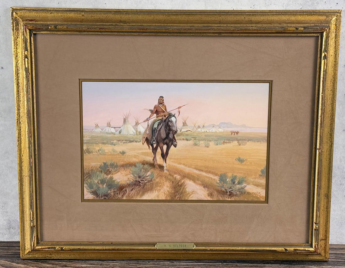 William Steve Seltzer Montana Indian Painting (1 of 5)