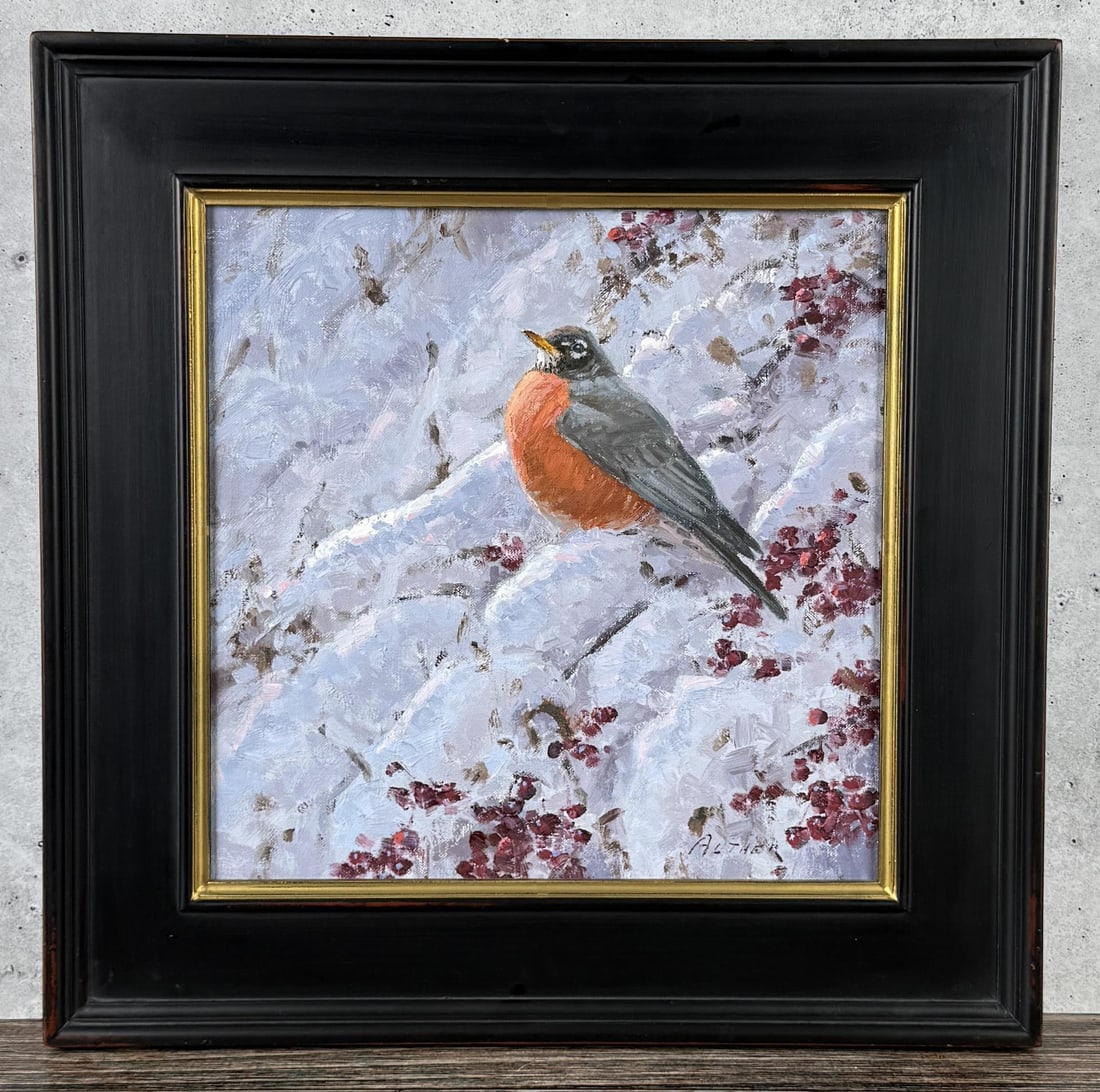 William Alther Cold Berries Oil on Board Painting (1 of 8)